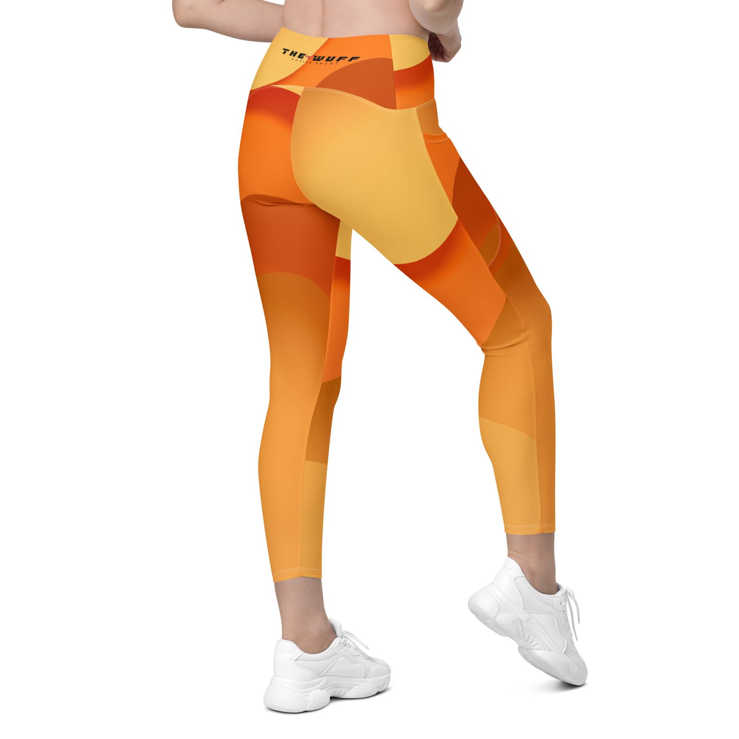 V-Bund-Leggings mit Taschen