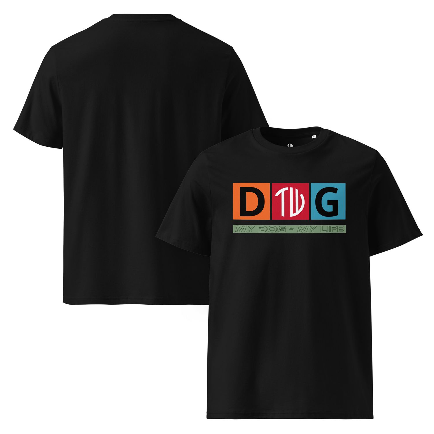 The Wuff® Crazy D.O.G. | Unisex Bio-T-Shirt mit Rippkragen