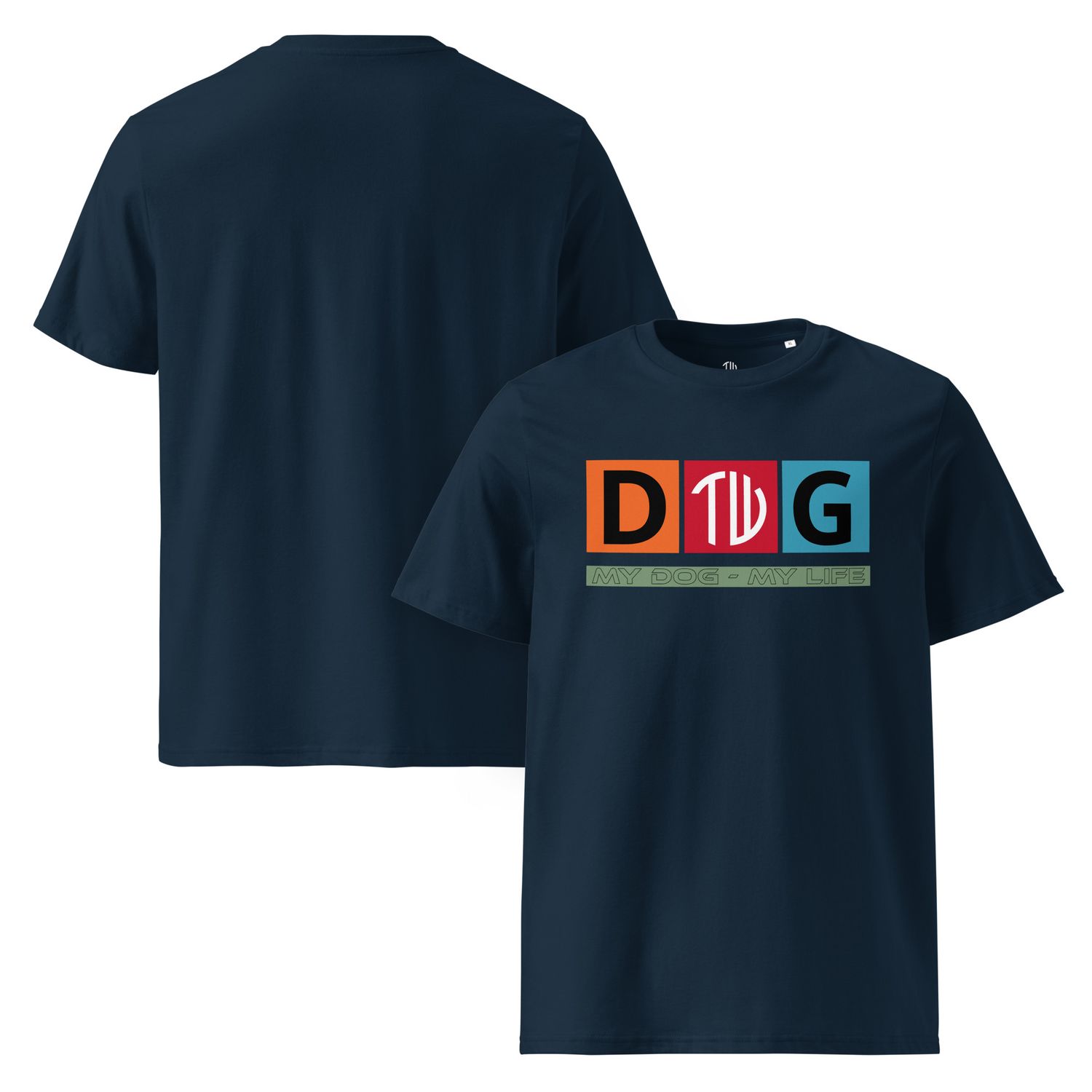 The Wuff® Crazy D.O.G. | Unisex Bio-T-Shirt mit Rippkragen