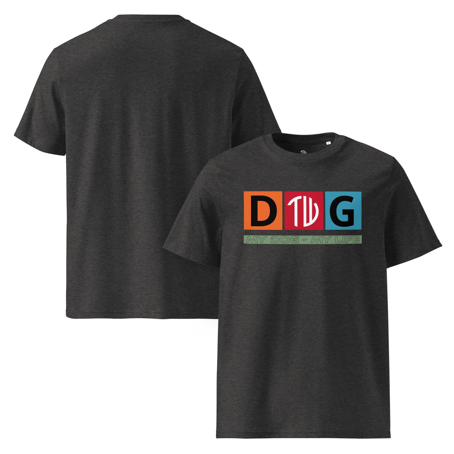 The Wuff® Crazy D.O.G. | Unisex Bio-T-Shirt mit Rippkragen