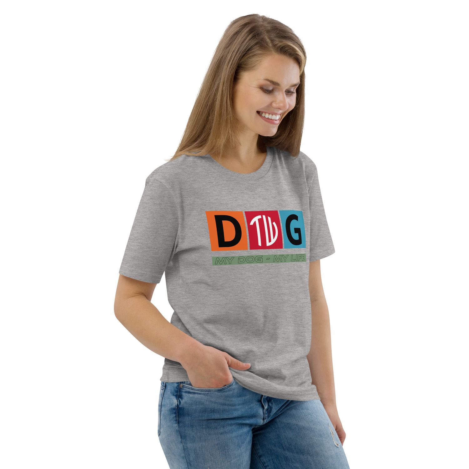 The Wuff® Crazy D.O.G. | Unisex Bio-T-Shirt mit Rippkragen