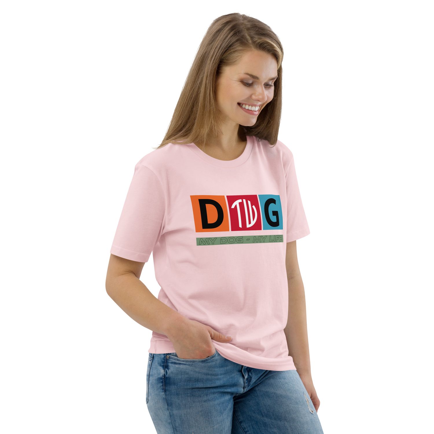 The Wuff® Crazy D.O.G. | Unisex Bio-T-Shirt mit Rippkragen