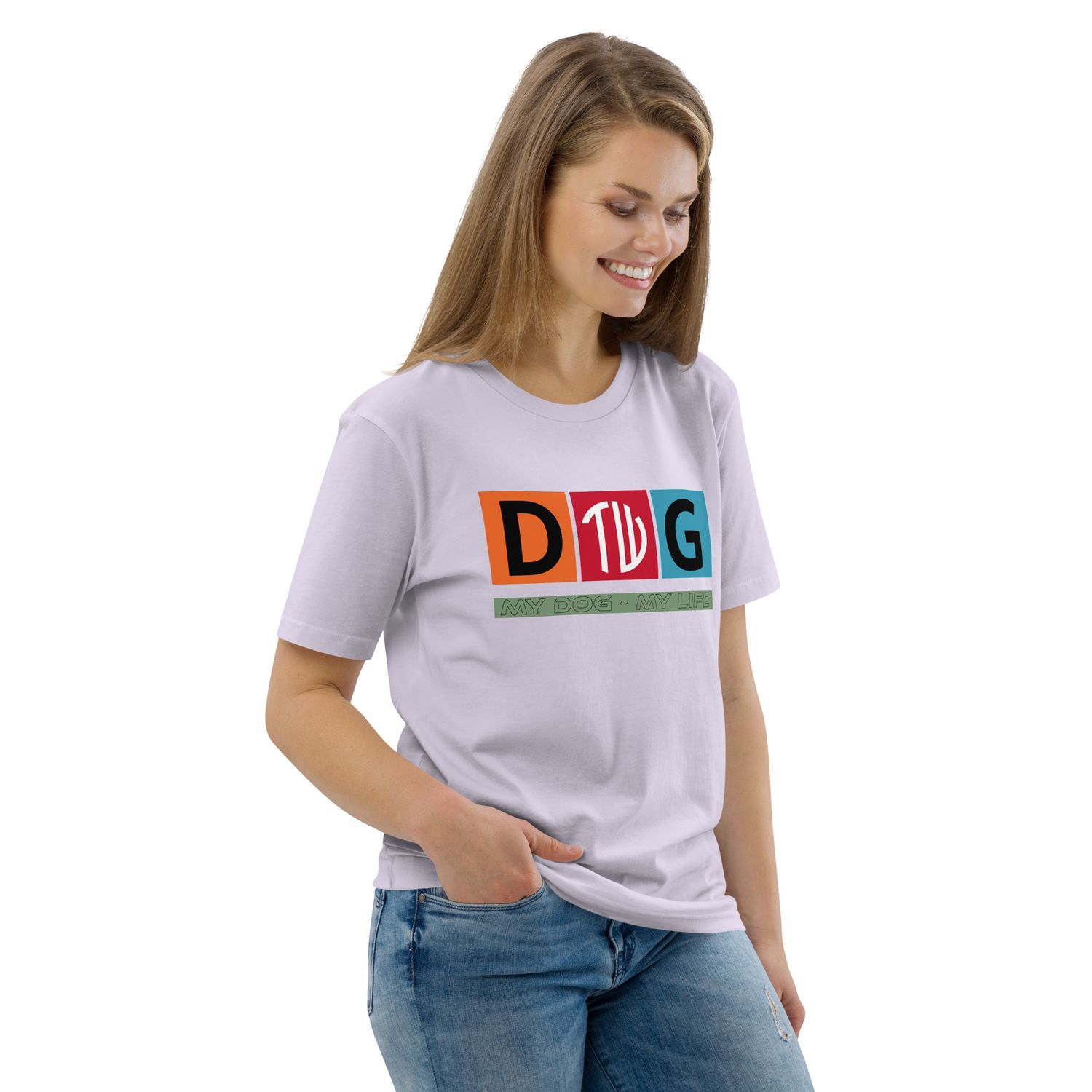The Wuff® Crazy D.O.G. | Unisex Bio-T-Shirt mit Rippkragen