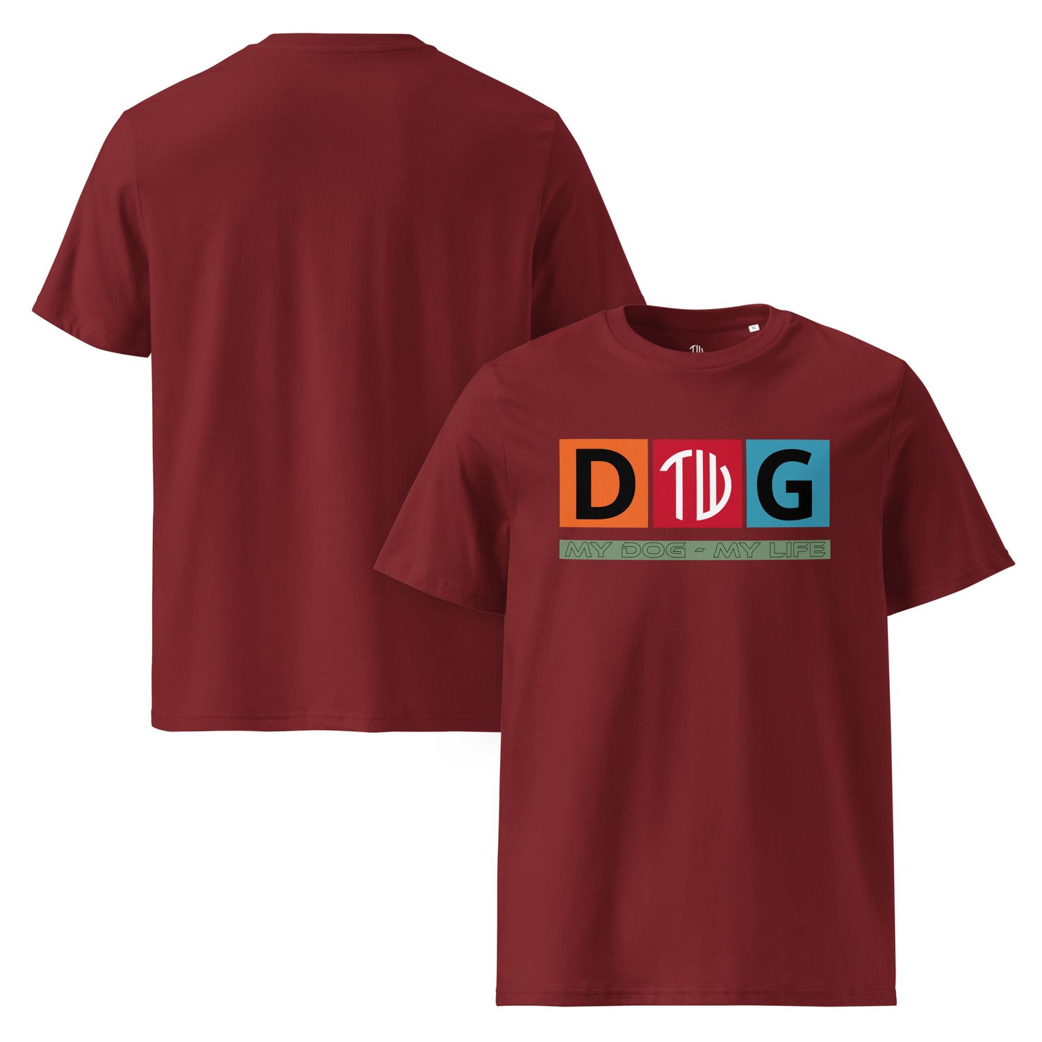 The Wuff® Crazy D.O.G. | Unisex Bio-T-Shirt mit Rippkragen
