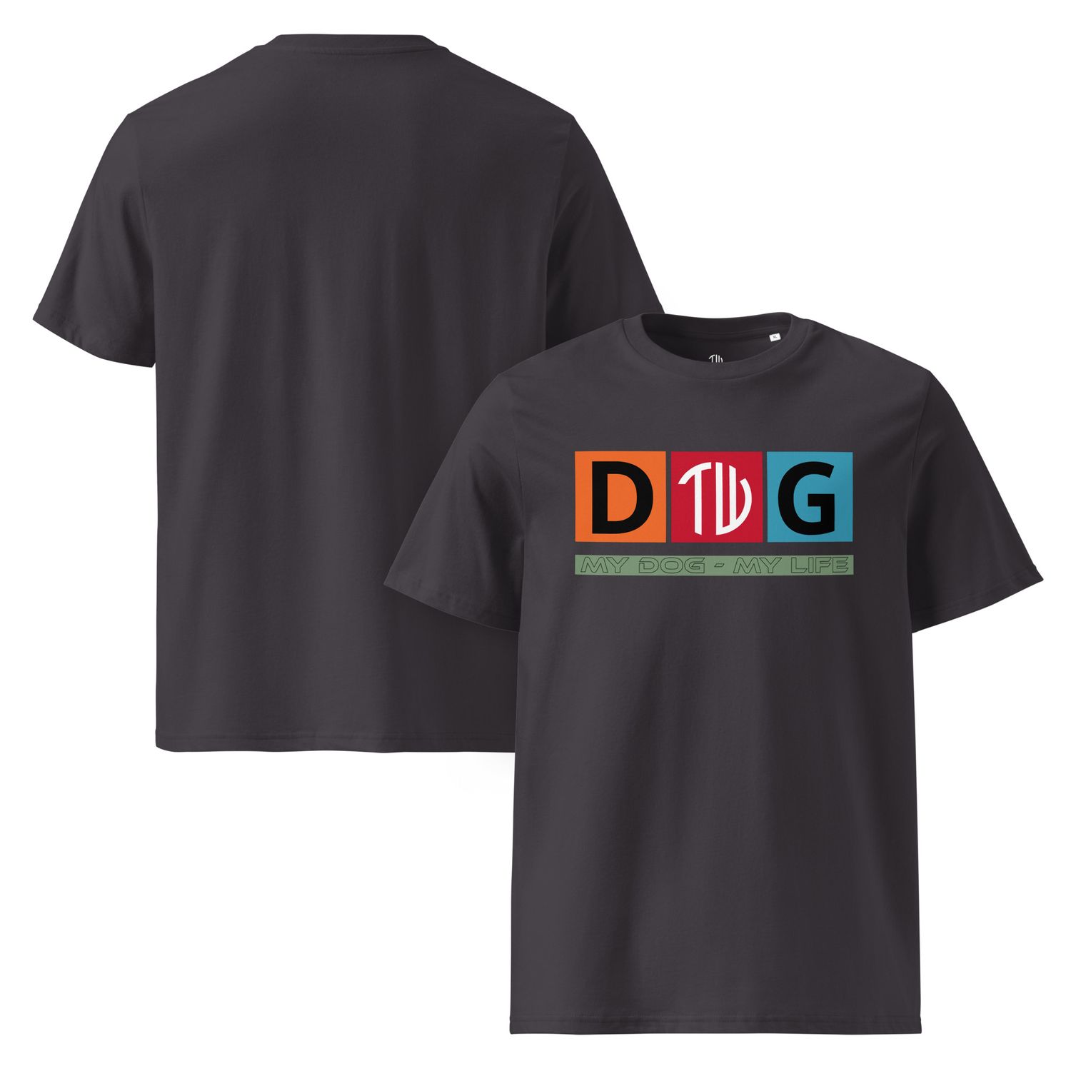 The Wuff® Crazy D.O.G. | Unisex Bio-T-Shirt mit Rippkragen