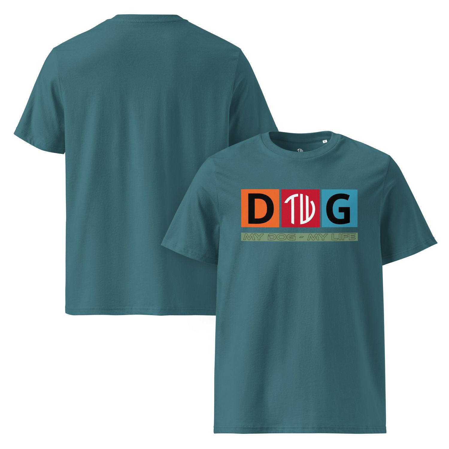 The Wuff® Crazy D.O.G. | Unisex Bio-T-Shirt mit Rippkragen