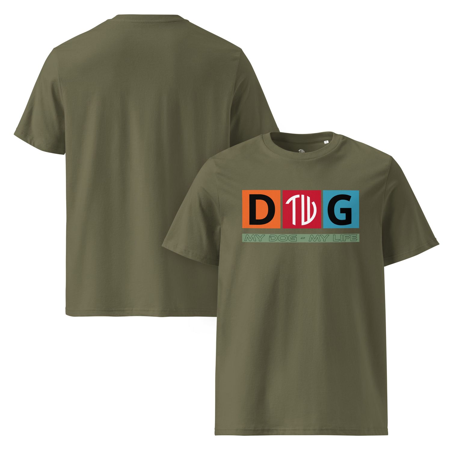 The Wuff® Crazy D.O.G. | Unisex Bio-T-Shirt mit Rippkragen