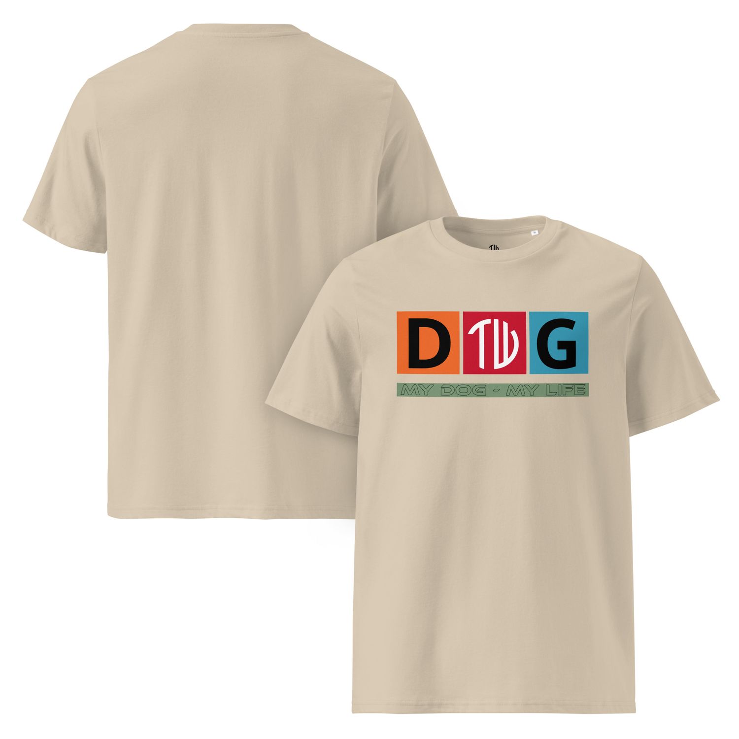The Wuff® Crazy D.O.G. | Unisex Bio-T-Shirt mit Rippkragen