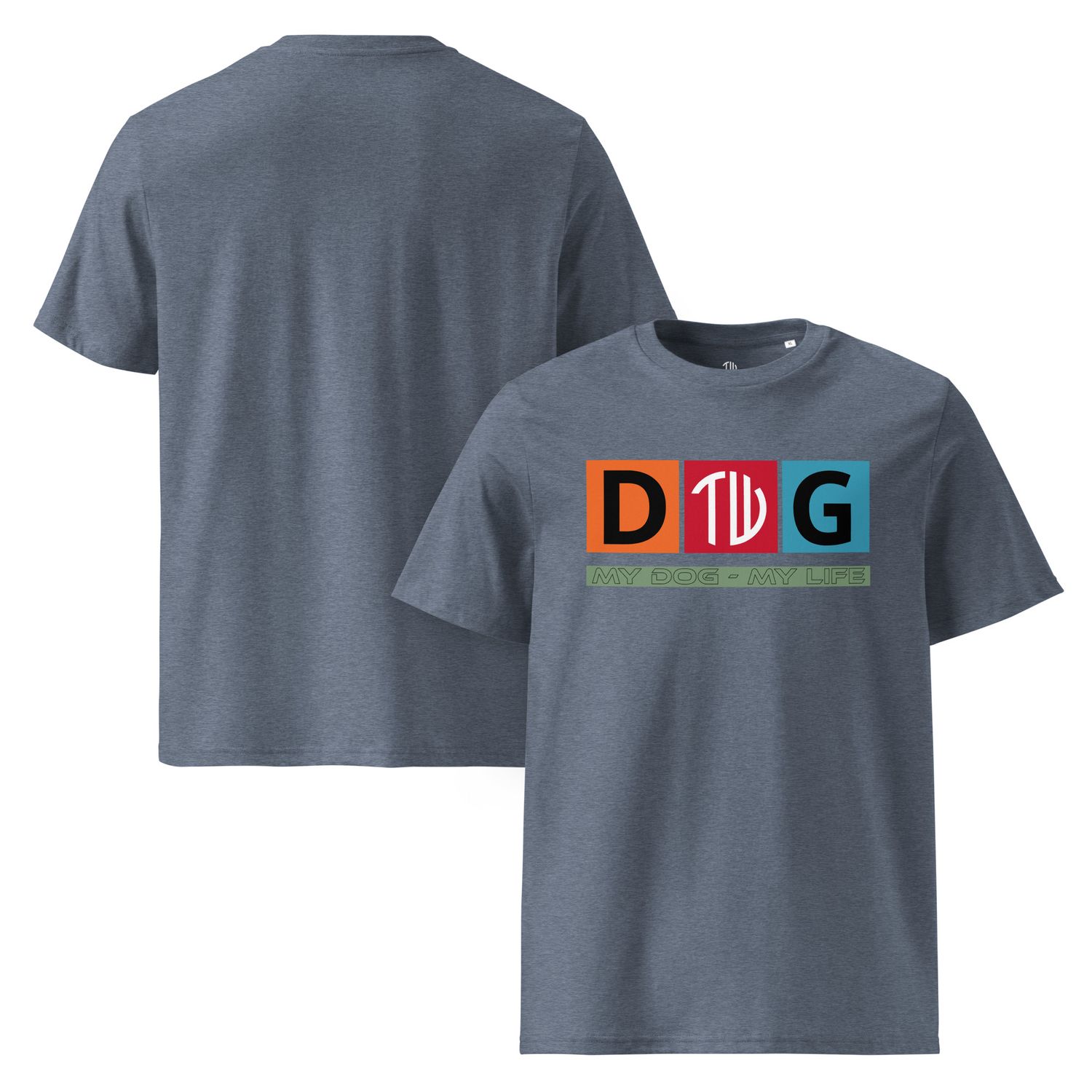 The Wuff® Crazy D.O.G. | Unisex Bio-T-Shirt mit Rippkragen