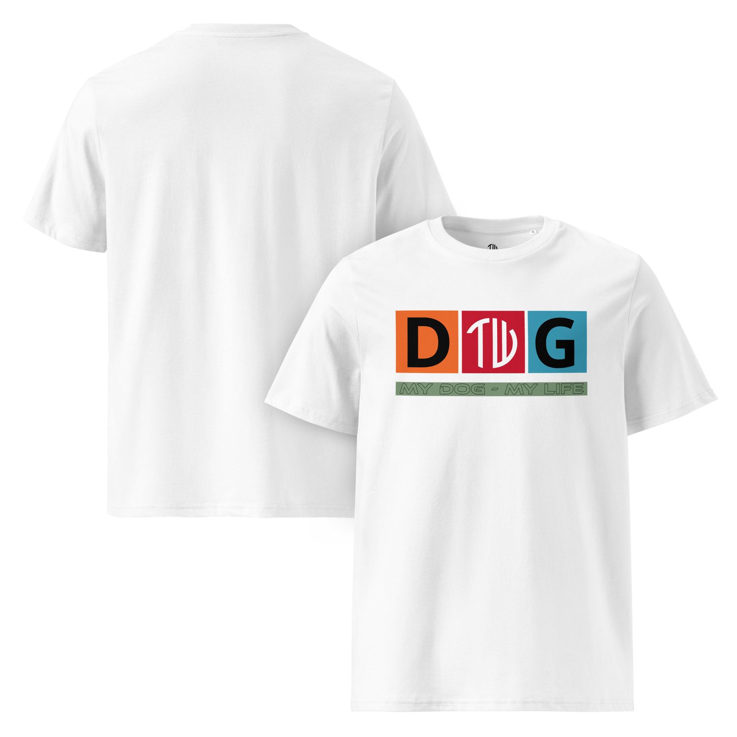 The Wuff® Crazy D.O.G. | Unisex Bio-T-Shirt mit Rippkragen