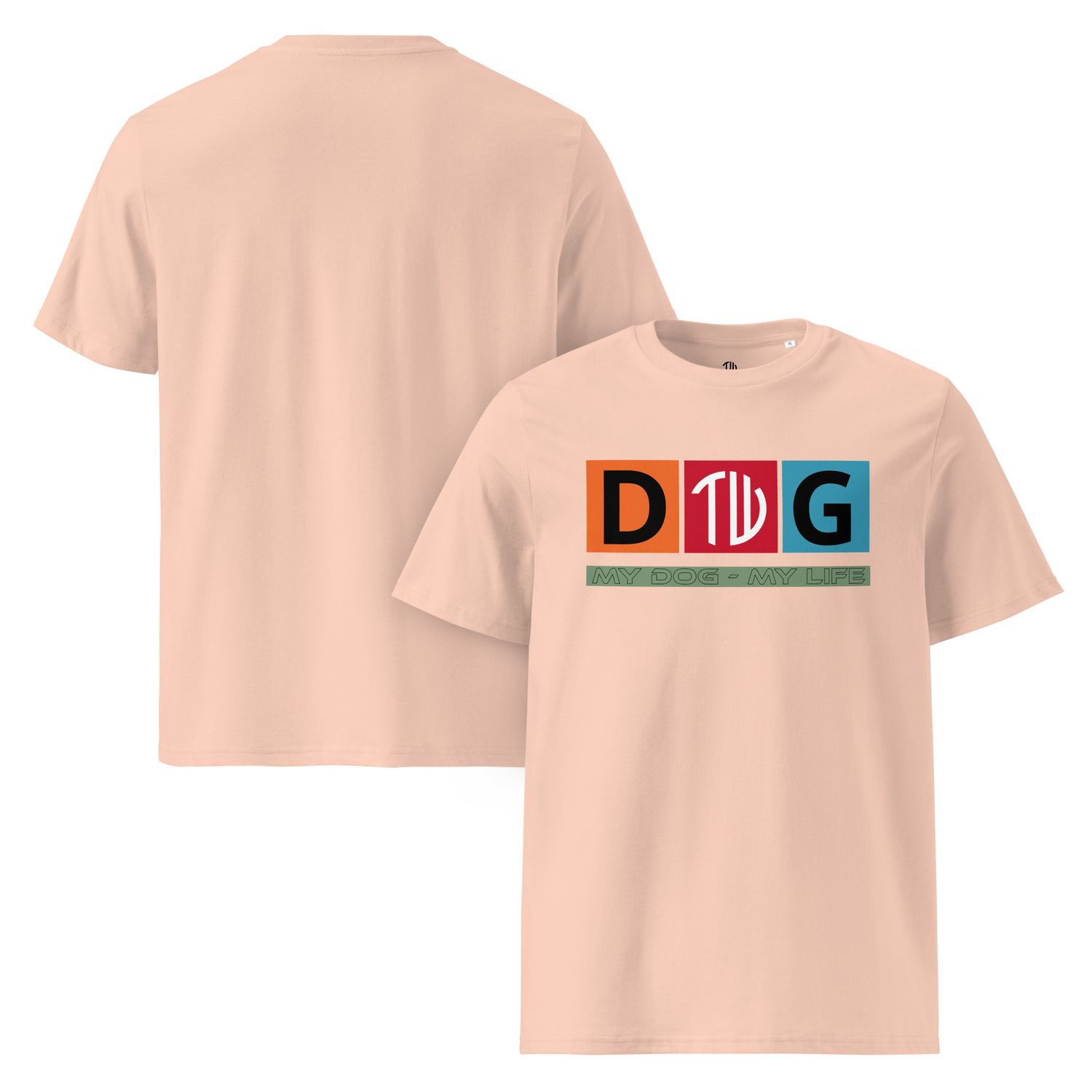 The Wuff® Crazy D.O.G. | Unisex Bio-T-Shirt mit Rippkragen