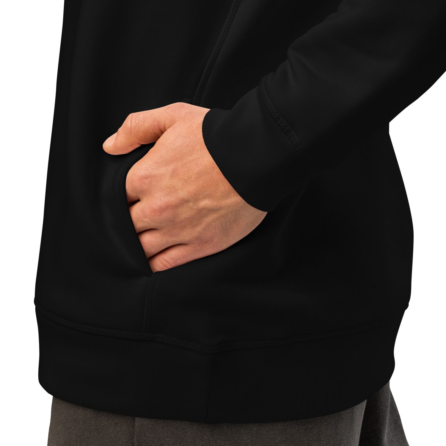 THE WUFF® MINIMAL ESSENCE | Unisex Bio-Hoodie mit Seitentaschen
