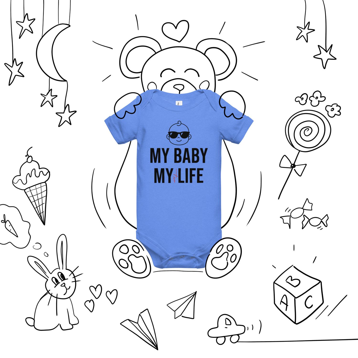 Kurzärmliger Premium Baby-Einteiler