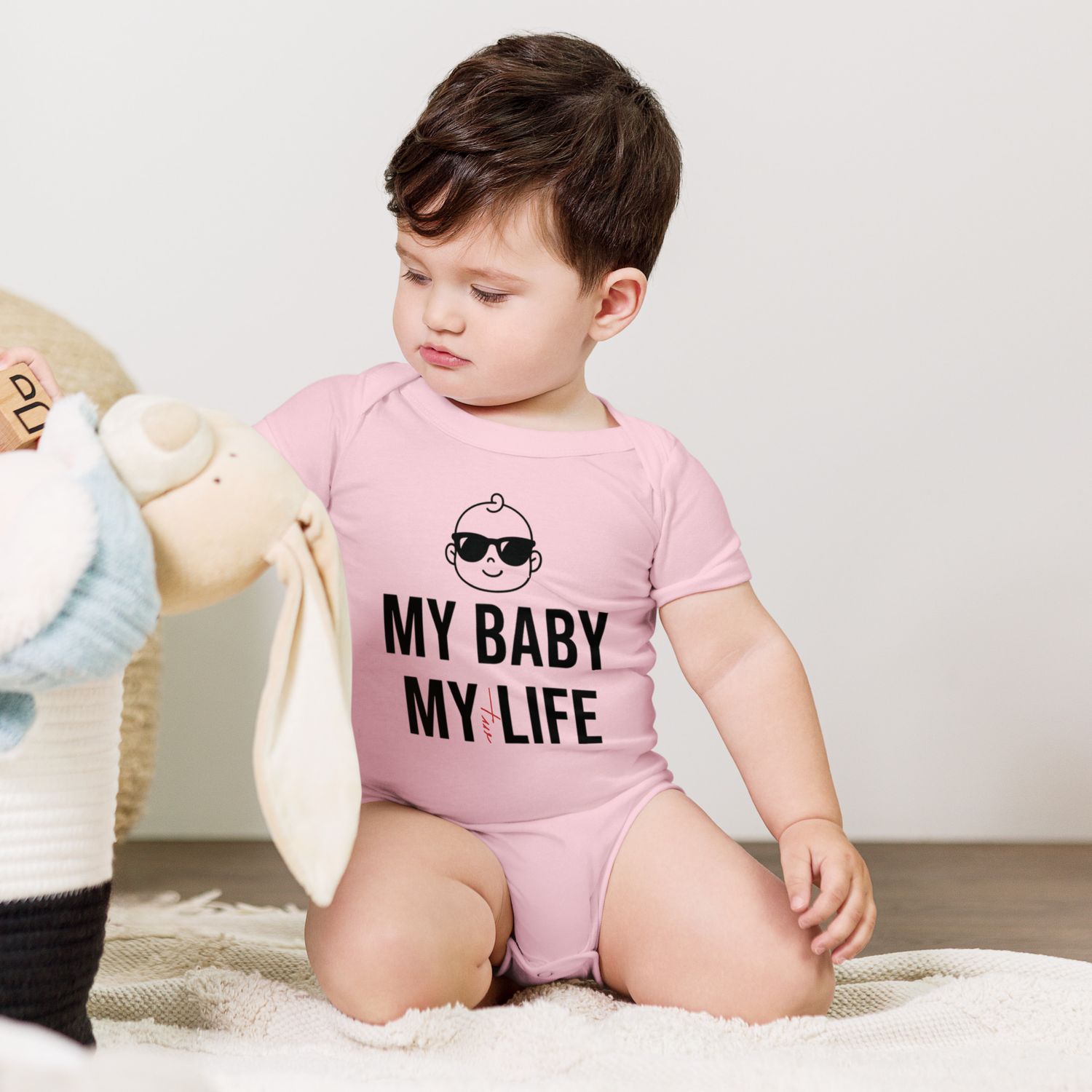 Kurzärmliger Premium Baby-Einteiler