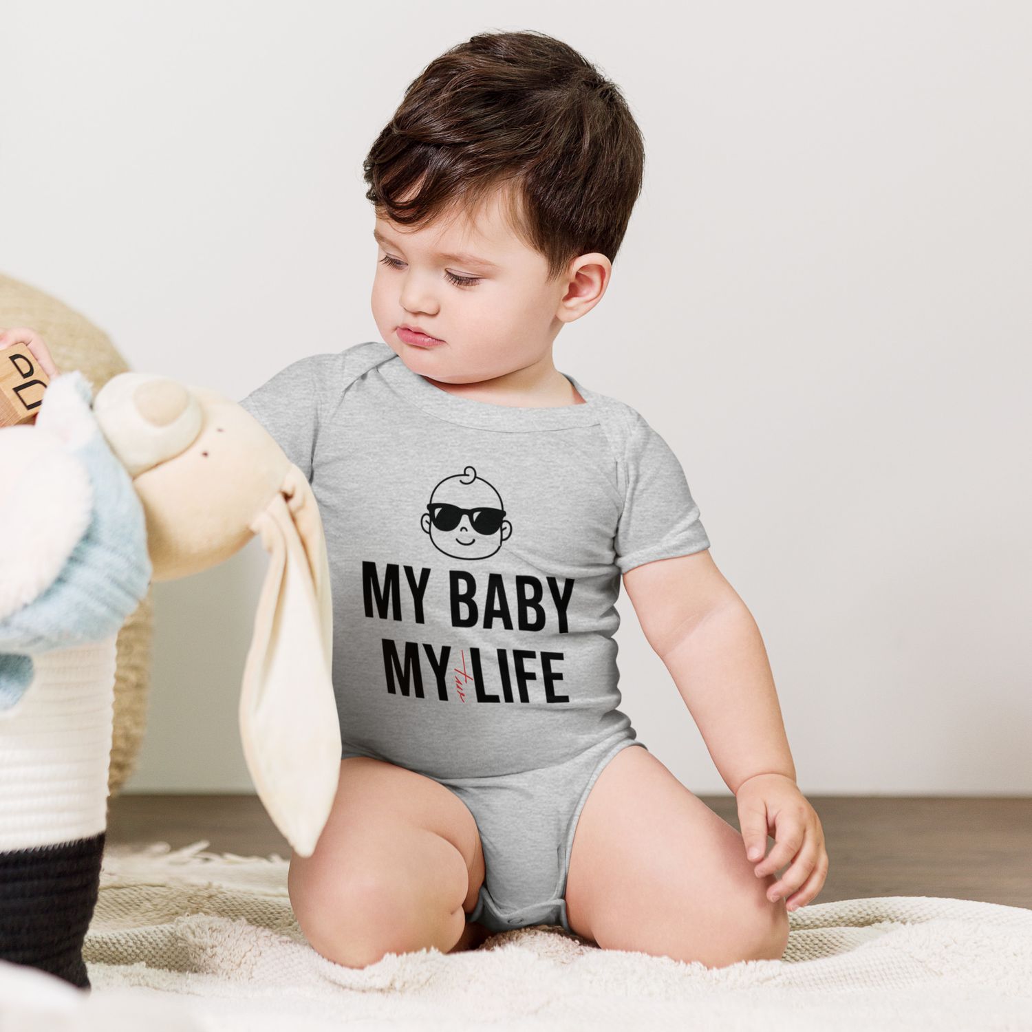 Kurzärmliger Premium Baby-Einteiler