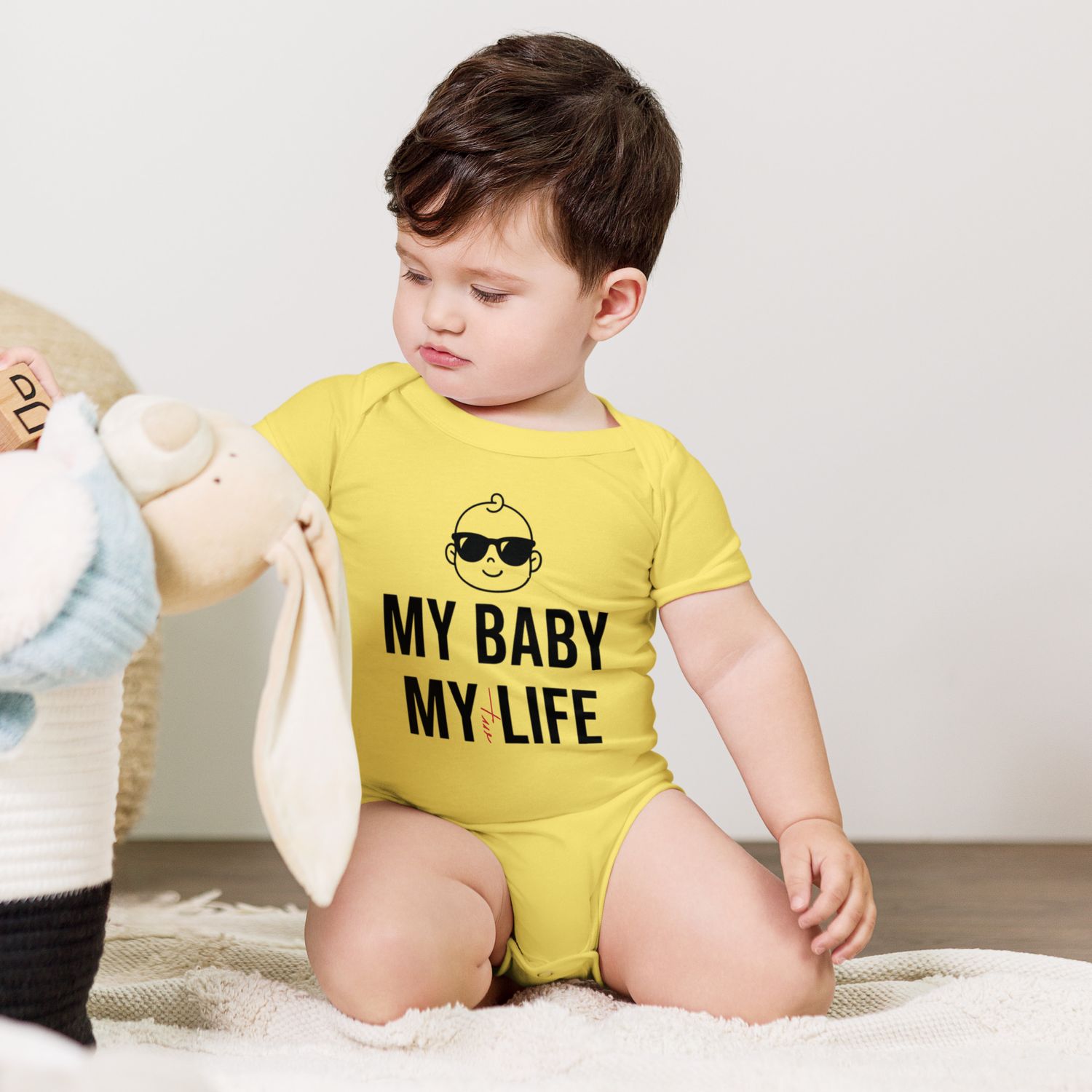 Kurzärmliger Premium Baby-Einteiler