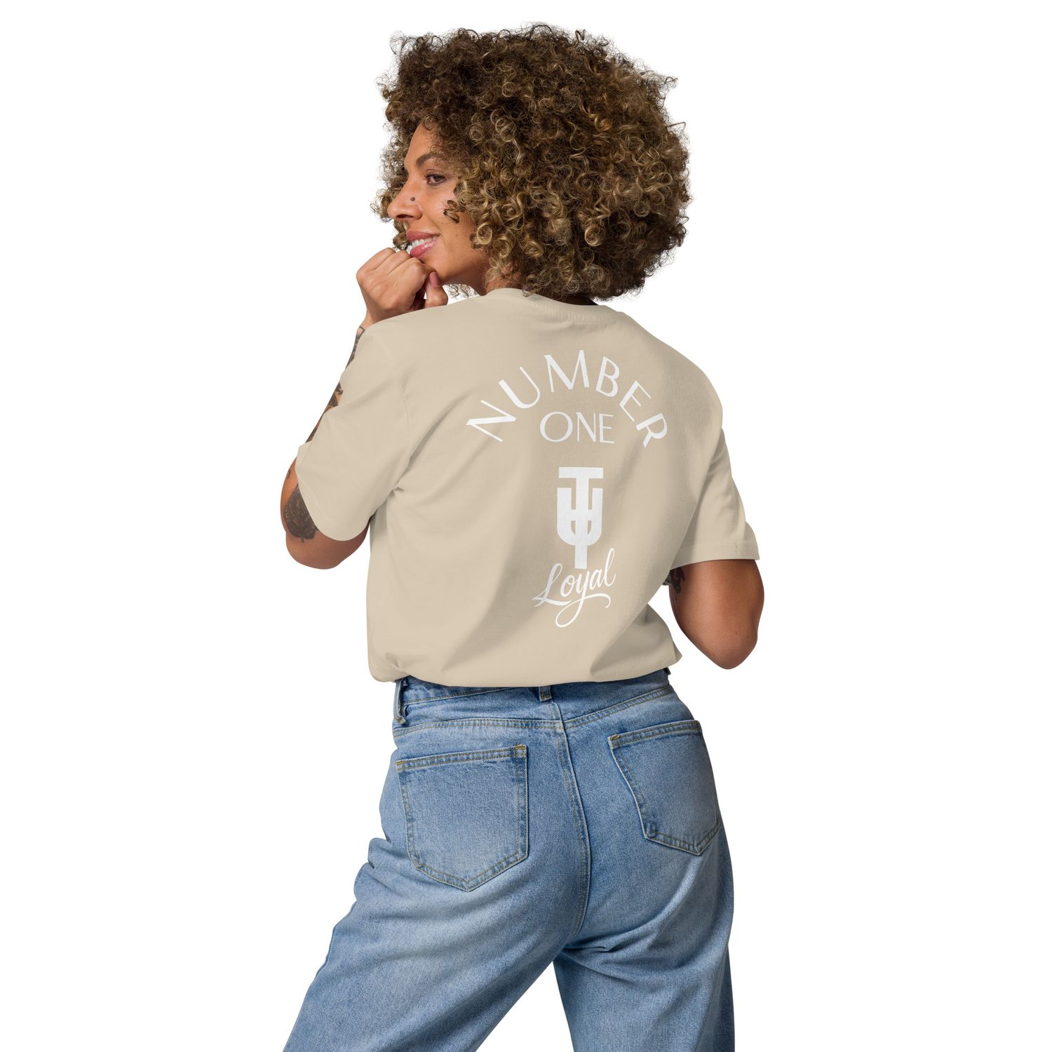 T.U.T. / TW UNITE NO.One | Unisex Bio-T-Shirt mit Rippkragen