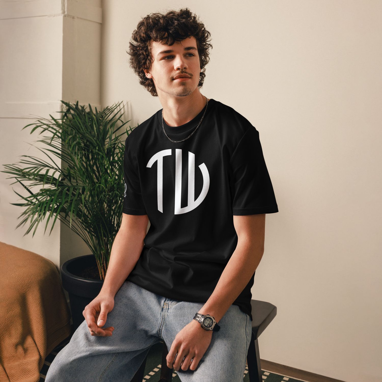 The Wuff® Original | Unisex Bio-T-Shirt mit Rippkragen