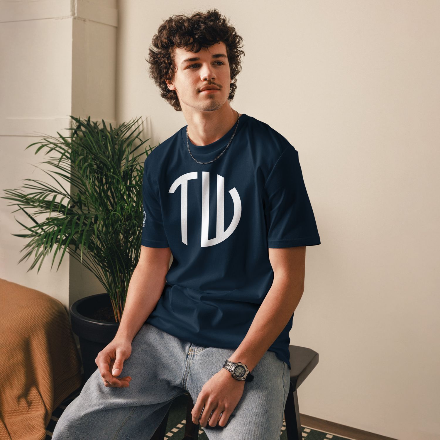 The Wuff® Original | Unisex Bio-T-Shirt mit Rippkragen