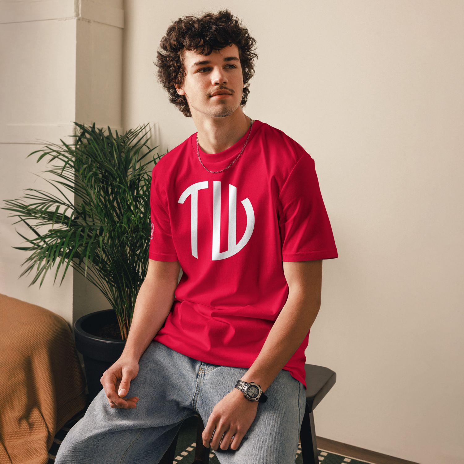 The Wuff® Original | Unisex Bio-T-Shirt mit Rippkragen