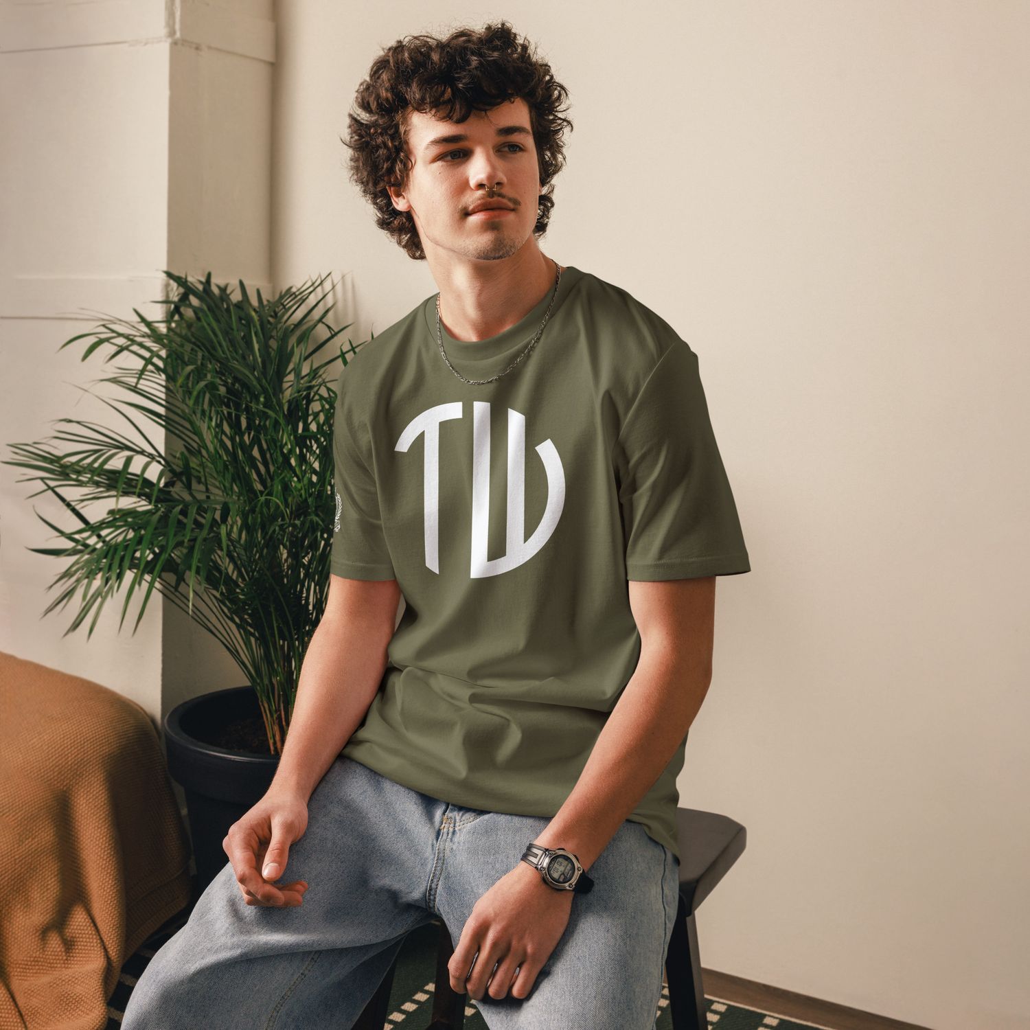 The Wuff® Original | Unisex Bio-T-Shirt mit Rippkragen
