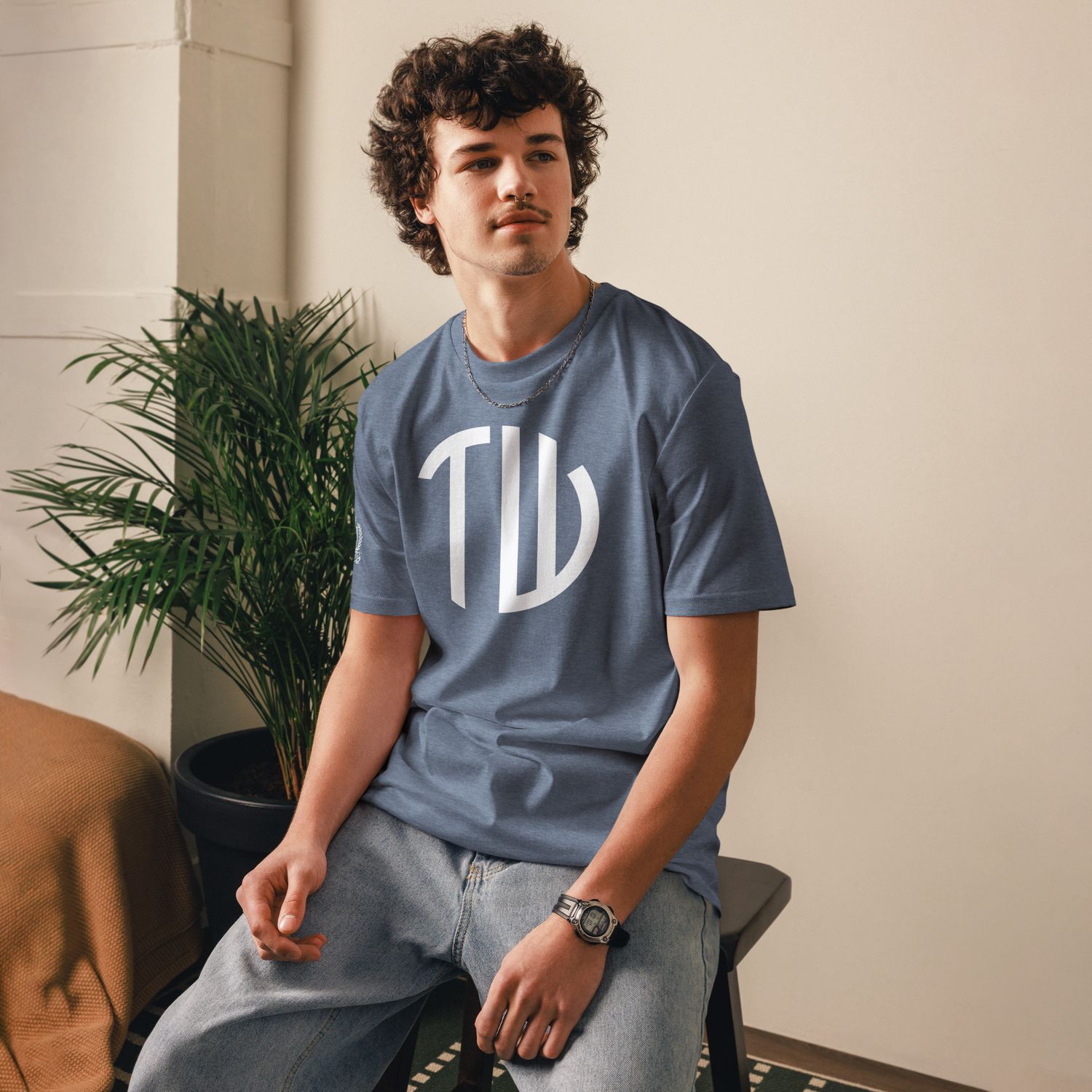 The Wuff® Original | Unisex Bio-T-Shirt mit Rippkragen