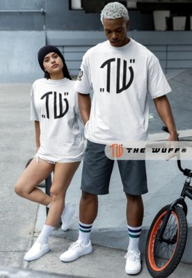 The Wuff® Black Dog | Unisex Bio-T-Shirt mit Rippkragen