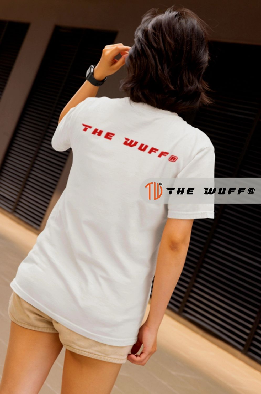 The Wuff® R.e.d. Statement | Unisex Bio-T-Shirt mit Rippkragen