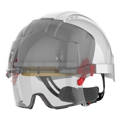 CASQUE DE SECURITE JSP EVO® VISTALENS® SUR-LUNETTE VENTILE CREMAILLERE