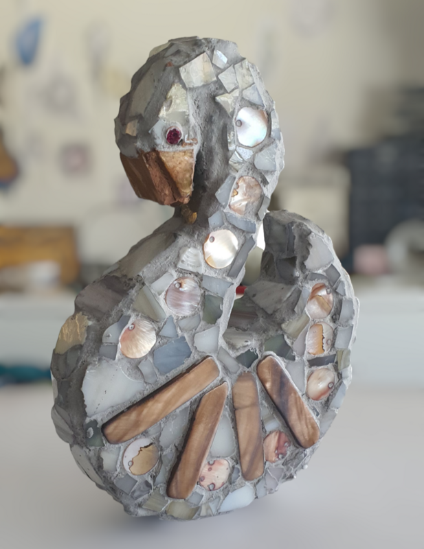 Mosaik svane. &quot;Written in stone&quot;