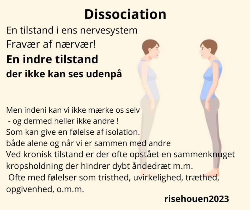 Workshop; "Dissociation" d 17 september Svendborg.
