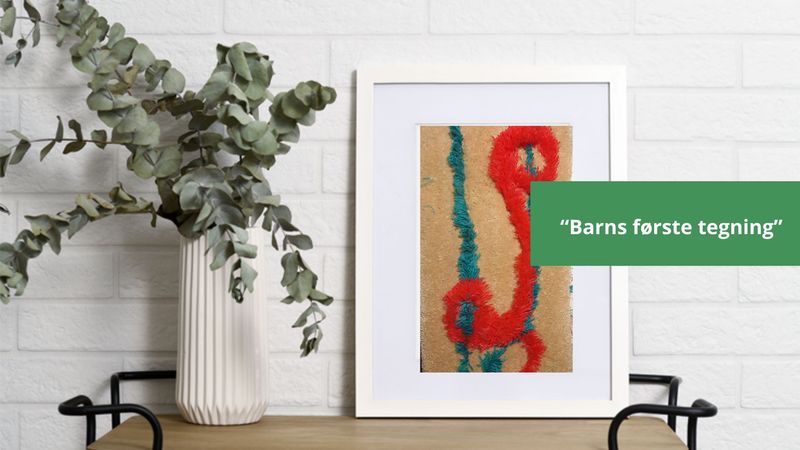 "Barns første tegning" som tufte kunst