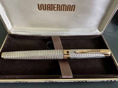 Stylo roller waterman étalon argent