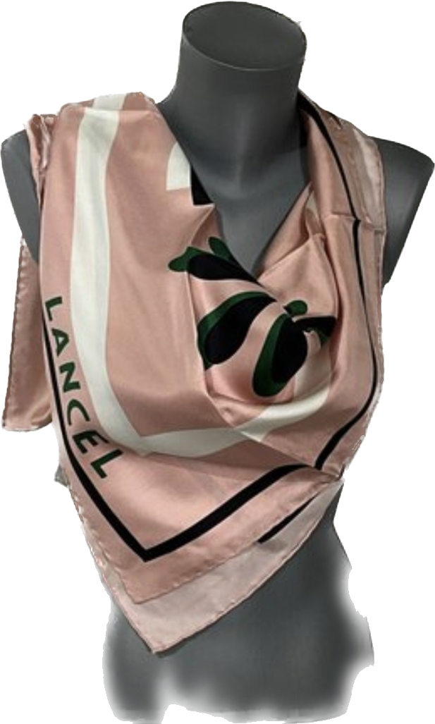 Lancel écharpe en soie 88x87