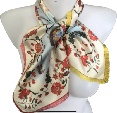 Oscar de la renta carré de soie 70x70