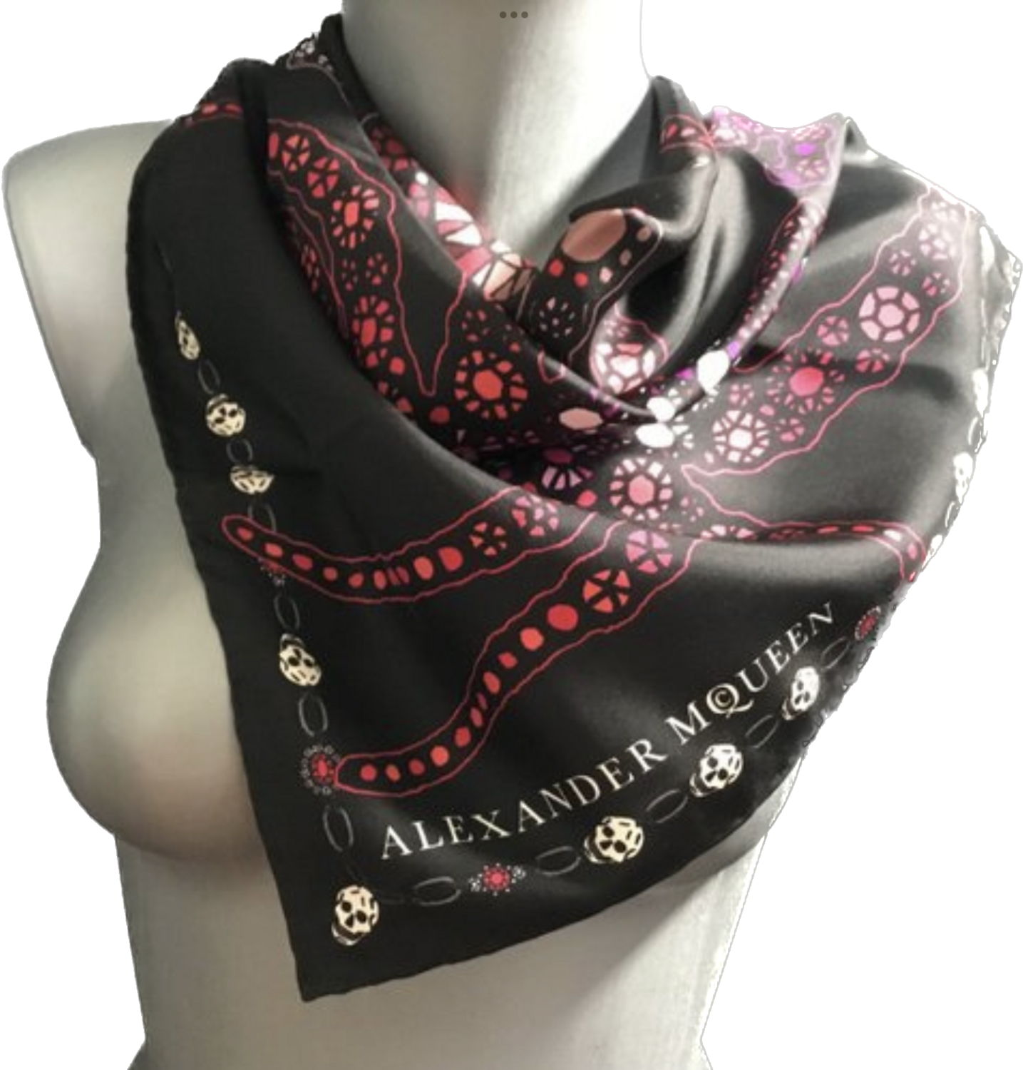 Alexander McQueen écharpe en soie 60x60