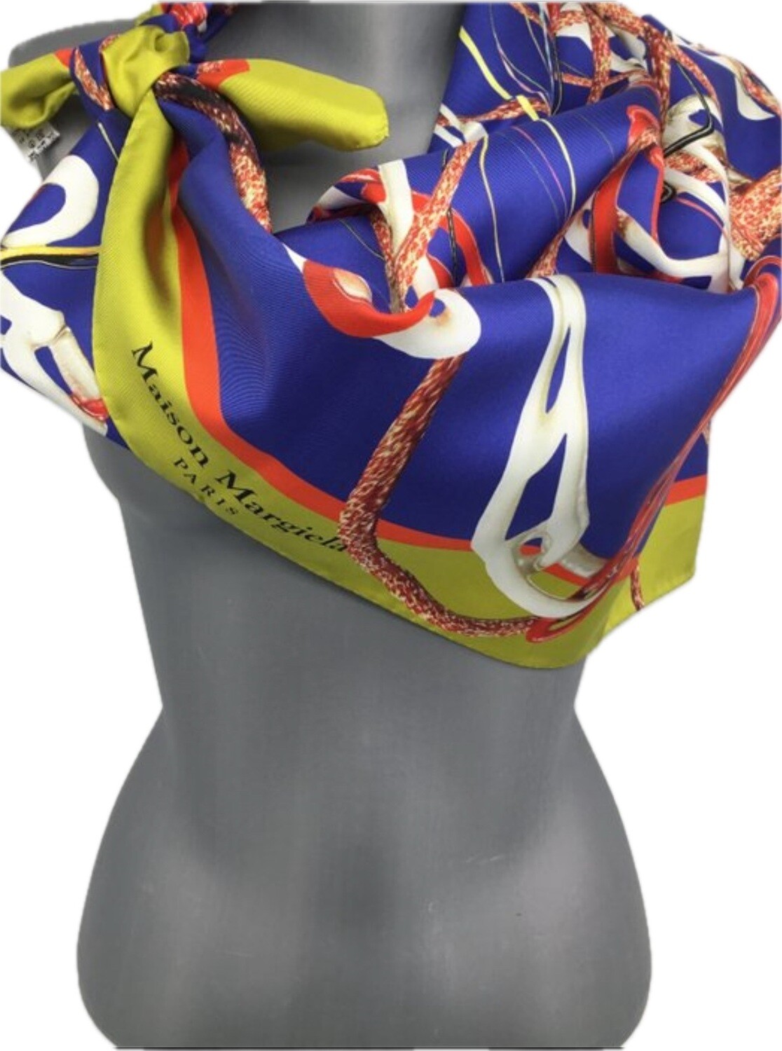 Maison Margiela écharpe en soie 90x92