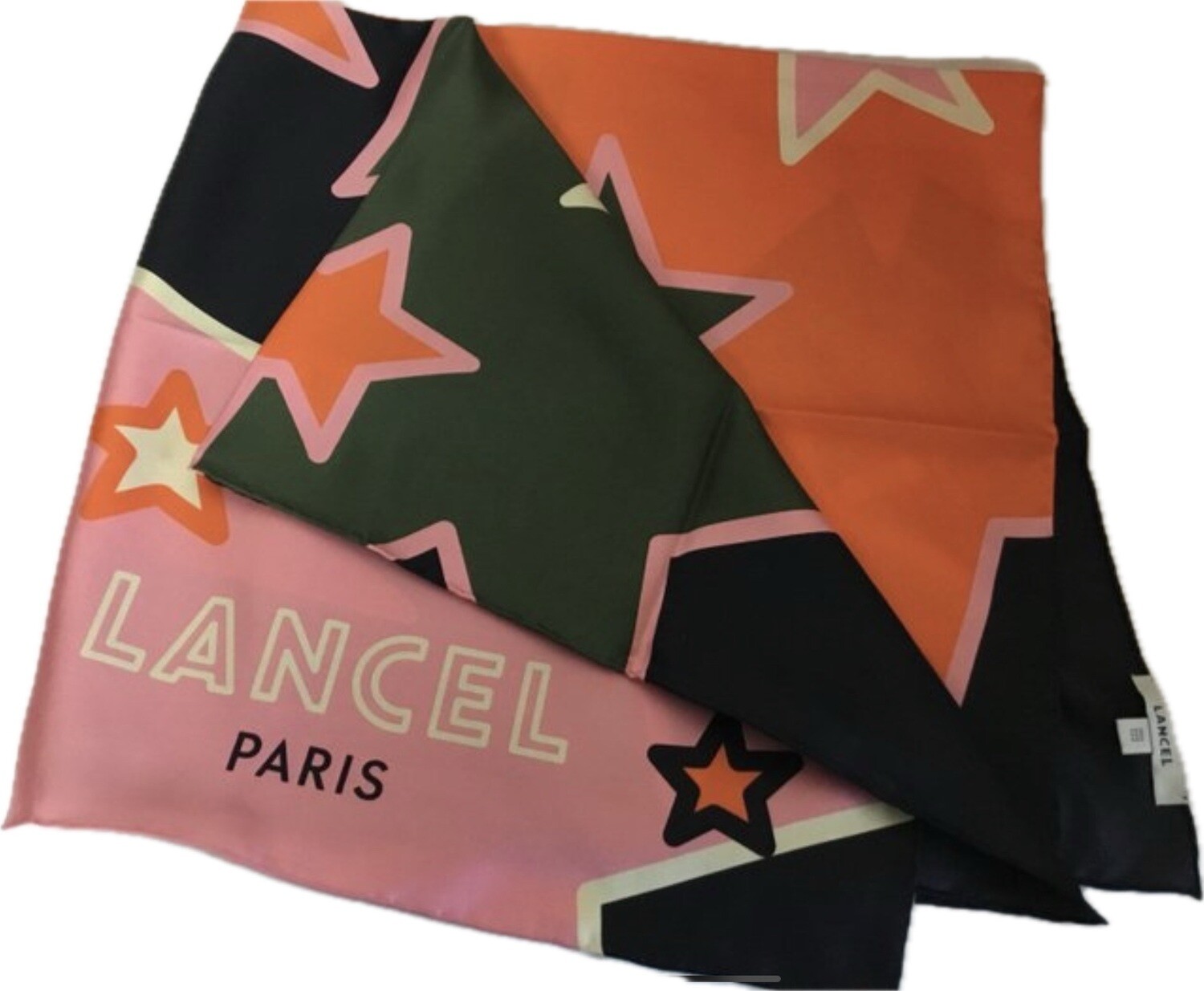 Lancel écharpe en soie 90x90