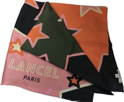 Lancel écharpe en soie 90x90