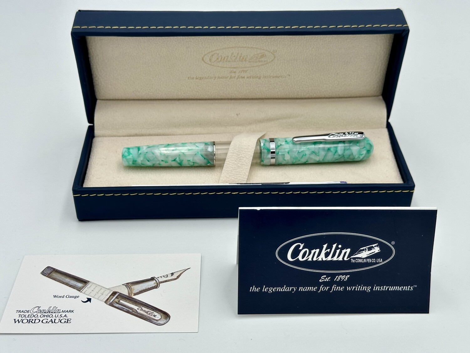 Conklin Héritage Word Gauge turquoise stylo plume