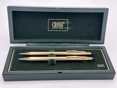 Cross Century Classic parure stylo bille et porte-mine plaqué or 10kt