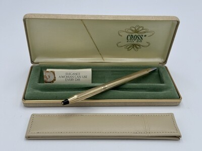 Cross coffret stylo bille plaqué or 10kt et étui