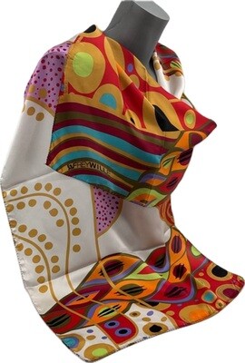Freywille design écharpe en soie 175x42