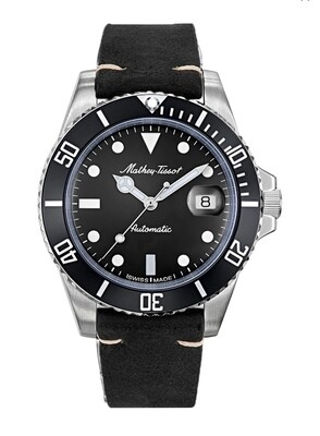 Mathey-Tissot montre Mathy vintage automatique noir et argenté