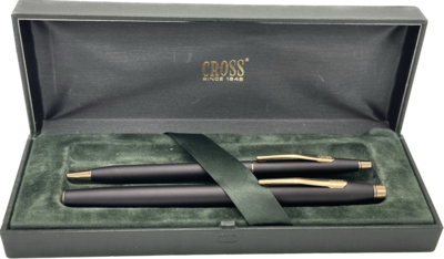 Cross  parure stylo bille Century classique et stylo plume Century II mat
