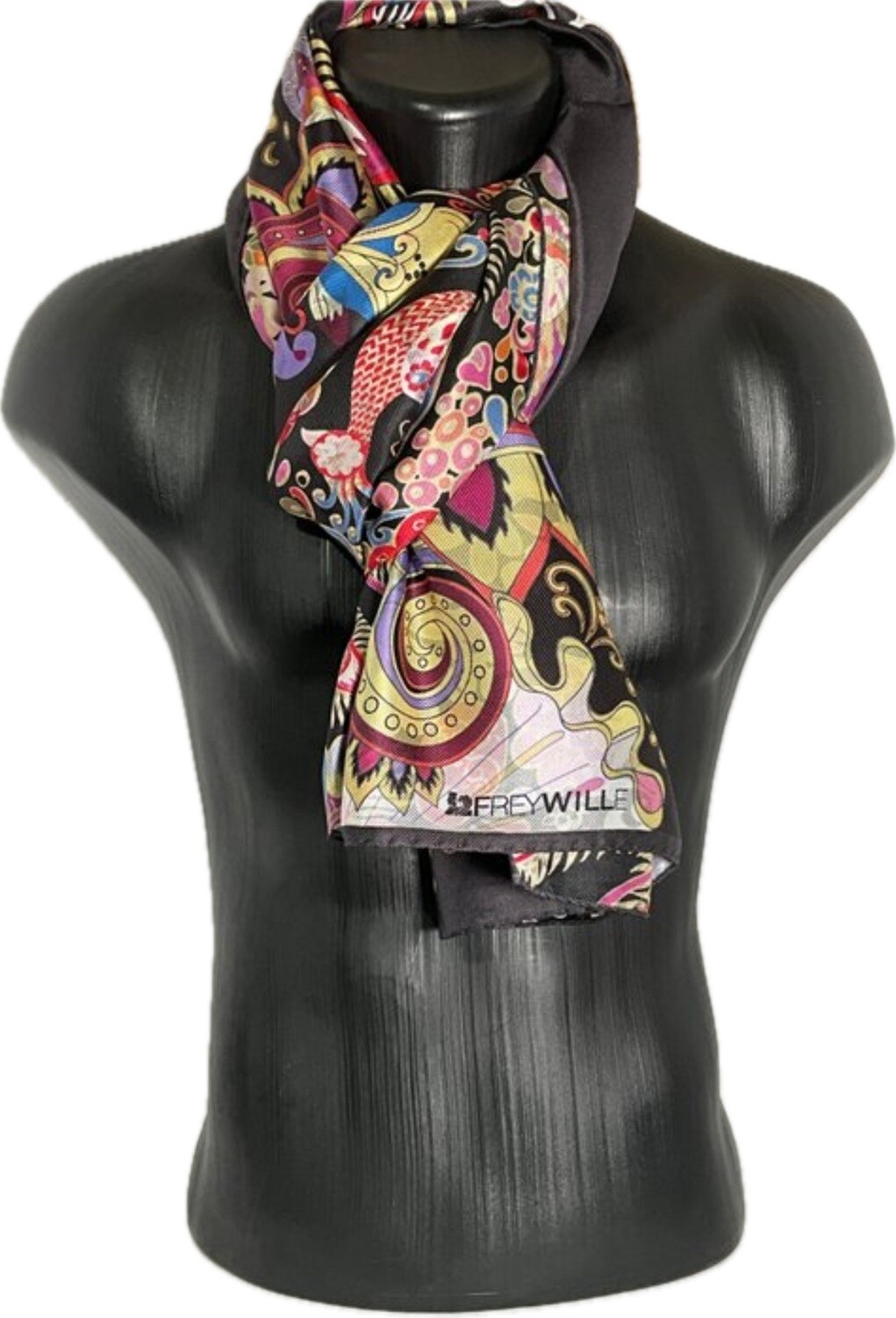 Freywille design écharpe  en soie 70x180