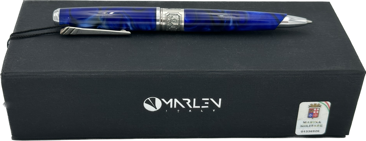 Marlen Marina militare stylo bille, résine bleu et argent