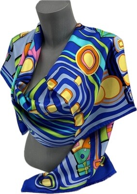 Freywille design écharpe en soie 42x185