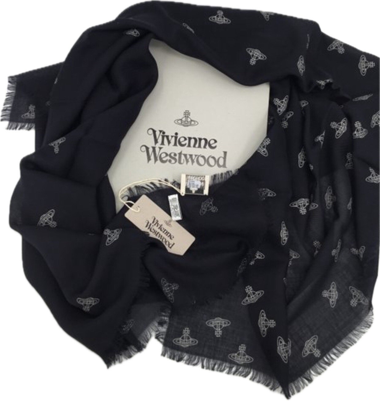Vivienne Westwood Hommage ORB collector écharpe en laine 110x120