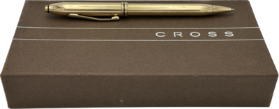 Cross  Townsend stylo bille plaqué or 18ct